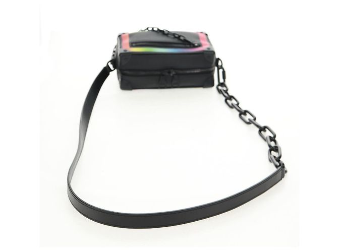 LOUIS VUITTON Taiga Rainbow Mini Soft Trunk Bag Nero M30351 LV Auth BA9470SM - vista 7