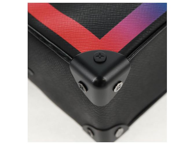 LOUIS VUITTON Taiga Rainbow Mini Soft Trunk Bag Nero M30351 LV Auth BA9470SM - vista 9
