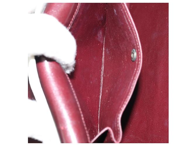 Céline Borsa a Spalla CELINE Macadam Horsebit in Pelle Bordeaux Oro Auth 157361 D'oro Bordò - vista 12