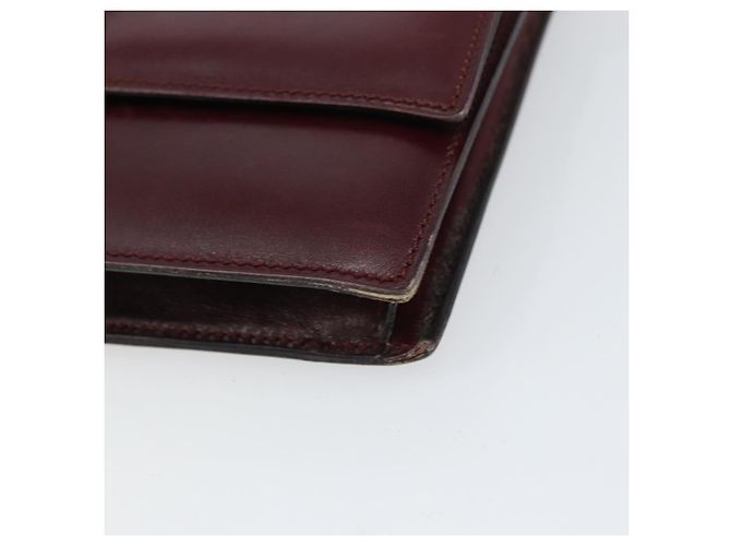 Céline Borsa a Spalla CELINE Macadam Horsebit in Pelle Bordeaux Oro Auth 157361 D'oro Bordò - vista 9