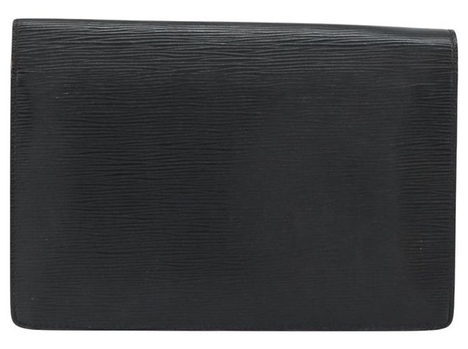LOUIS VUITTON Epi Serie Dragonne Clutch Bag Nero M52612 LV Auth 160670 - vista 2