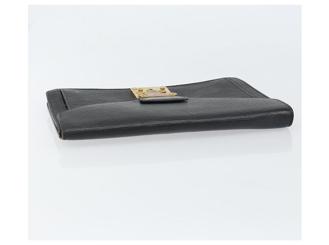 LOUIS VUITTON Epi Serie Dragonne Clutch Bag Nero M52612 LV Auth 160670 - vista 5
