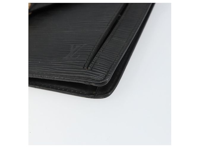 LOUIS VUITTON Epi Serie Dragonne Clutch Bag Nero M52612 LV Auth 160670 - vista 7