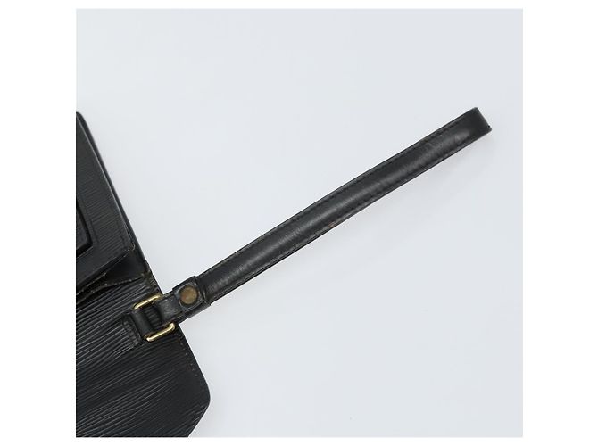 LOUIS VUITTON Epi Serie Dragonne Clutch Bag Nero M52612 LV Auth 160670 - vista 9