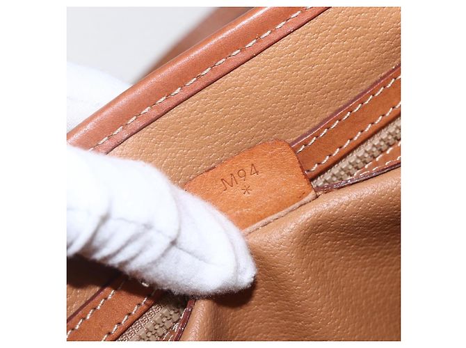 Céline Borsa a mano in tela Macadam CELINE in pelle PVC 2 in 1 marrone oro Auth 157312 D'oro - vista 12