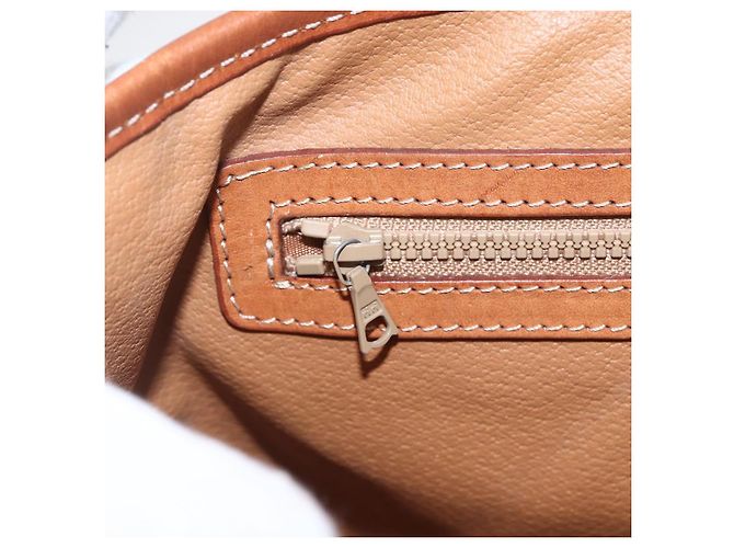 Céline Borsa a mano in tela Macadam CELINE in pelle PVC 2 in 1 marrone oro Auth 157312 D'oro - vista 20