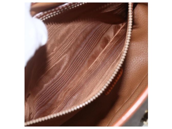 Céline Borsa a mano in tela Macadam CELINE in pelle PVC 2 in 1 marrone oro Auth 157312 D'oro - vista 23