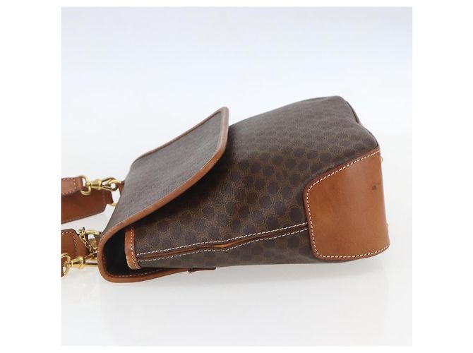Céline Borsa a mano in tela Macadam CELINE in pelle PVC 2 in 1 marrone oro Auth 157312 D'oro - vista 3