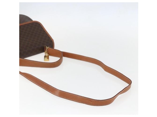 Céline Borsa a mano in tela Macadam CELINE in pelle PVC 2 in 1 marrone oro Auth 157312 D'oro - vista 8