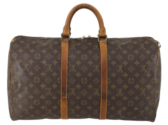 LOUIS VUITTON Borsa Boston Monogram Keepall 50 M41426 LV Auth 155038 Monogramma - vista 2