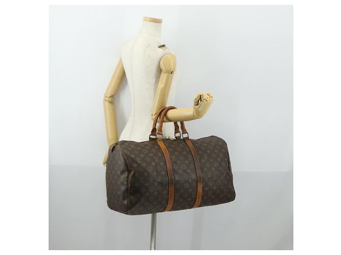 LOUIS VUITTON Borsa Boston Monogram Keepall 50 M41426 LV Auth 155038 Monogramma - vista 22