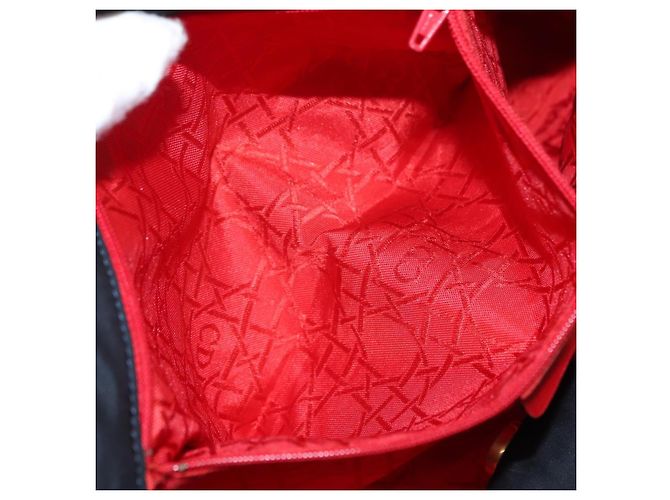 Borsa a Spalla Christian Dior Nylon Nero Oro Auth ka1164 D'oro - vista 24