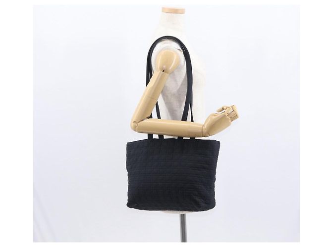 Borsa a Spalla Christian Dior Nylon Nero Oro Auth ka1164 D'oro - vista 26