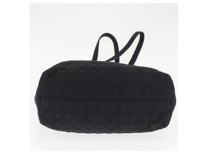 Borsa a Spalla Christian Dior Nylon Nero Oro Auth ka1164 D'oro - vista 6