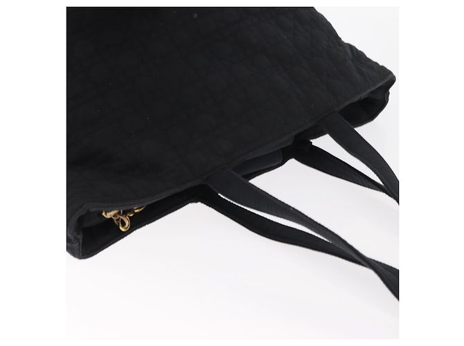 Borsa a Spalla Christian Dior Nylon Nero Oro Auth ka1164 D'oro - vista 7