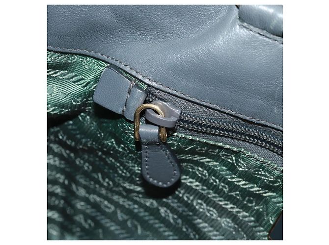 PRADA Borsa a Mano Nylon 2 vie Kaki Oro Auth bs31881 D'oro Cachi - vista 24
