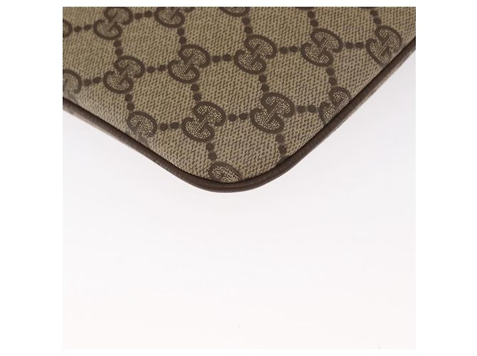 Borsa Sherry Line GG Supreme Web di GUCCI in PVC beige e oro 904 02 047 Auth ka1026 D'oro - vista 14