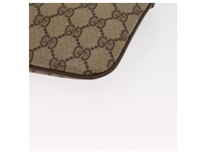 Borsa Sherry Line GG Supreme Web di GUCCI in PVC beige e oro 904 02 047 Auth ka1026 D'oro - vista 15