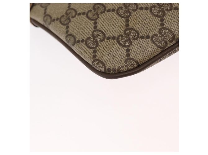 Borsa Sherry Line GG Supreme Web di GUCCI in PVC beige e oro 904 02 047 Auth ka1026 D'oro - vista 16
