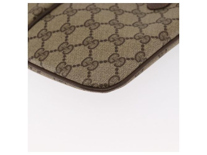 Borsa Sherry Line GG Supreme Web di GUCCI in PVC beige e oro 904 02 047 Auth ka1026 D'oro - vista 17
