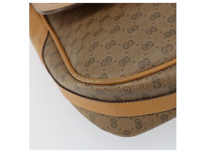 Gucci Borsa a Spalla Micro GG Supreme PVC Beige Oro 001 116 4425 Auth ep12545 D'oro - vista 14