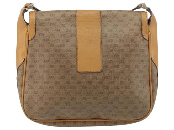 Gucci Borsa a Spalla Micro GG Supreme PVC Beige Oro 001 116 4425 Auth ep12545 D'oro - vista 2