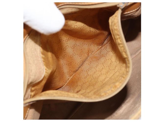 Gucci Borsa a Spalla Micro GG Supreme PVC Beige Oro 001 116 4425 Auth ep12545 D'oro - vista 22