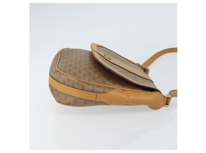 Gucci Borsa a Spalla Micro GG Supreme PVC Beige Oro 001 116 4425 Auth ep12545 D'oro - vista 3