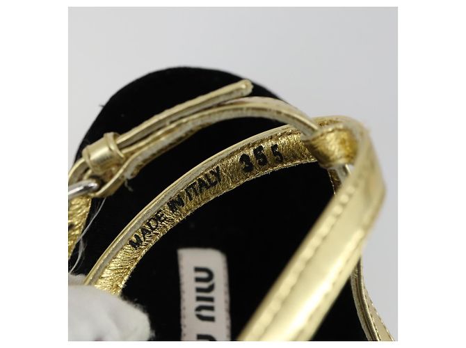 Sandali Miu Miu in pelle scamosciata nera Auth bs32095 Nero - vista 11