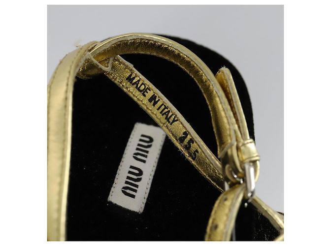 Sandali Miu Miu in pelle scamosciata nera Auth bs32095 Nero - vista 14