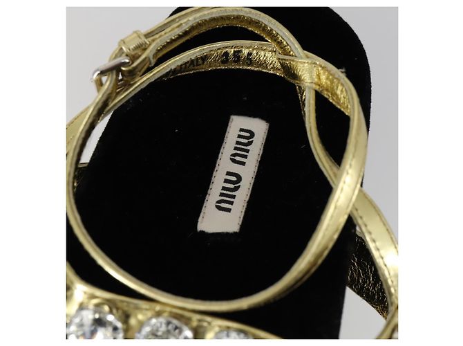 Sandali Miu Miu in pelle scamosciata nera Auth bs32095 Nero - vista 16