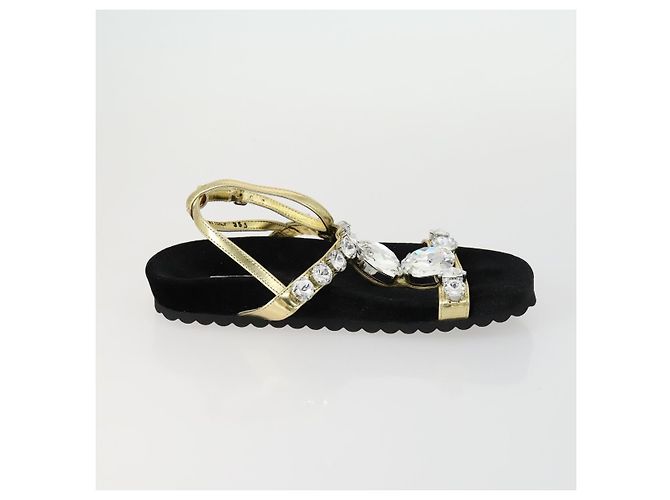 Sandali Miu Miu in pelle scamosciata nera Auth bs32095 Nero - vista 4