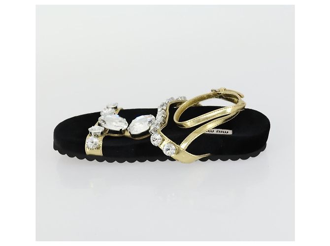 Sandali Miu Miu in pelle scamosciata nera Auth bs32095 Nero - vista 6