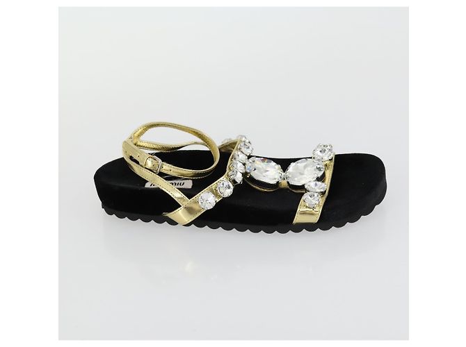 Sandali Miu Miu in pelle scamosciata nera Auth bs32095 Nero - vista 7