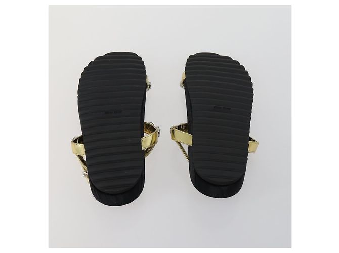 Sandali Miu Miu in pelle scamosciata nera Auth bs32095 Nero - vista 9