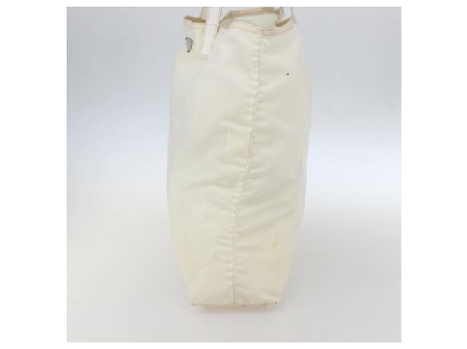 Borsa Tote PRADA in nylon bianco argento Auth ka1005 - vista 4