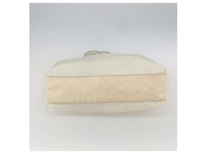 Borsa Tote PRADA in nylon bianco argento Auth ka1005 - vista 5