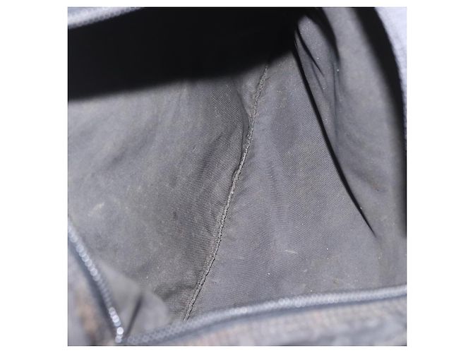 Bolsa de Ombro PRADA Nylon Preto Prata Autêntica 157878 - vista 11