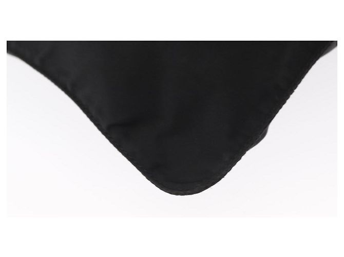 Bolsa de Ombro PRADA Nylon Preto Prata Autêntica 157878 - vista 15