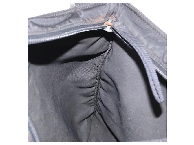 Bolsa de Ombro PRADA Nylon Preto Prata Autêntica 157878 - vista 19