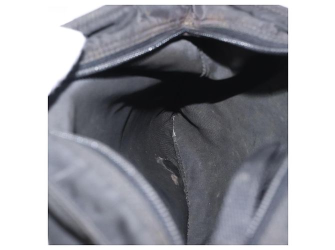 Bolsa de Ombro PRADA Nylon Preto Prata Autêntica 157878 - vista 20