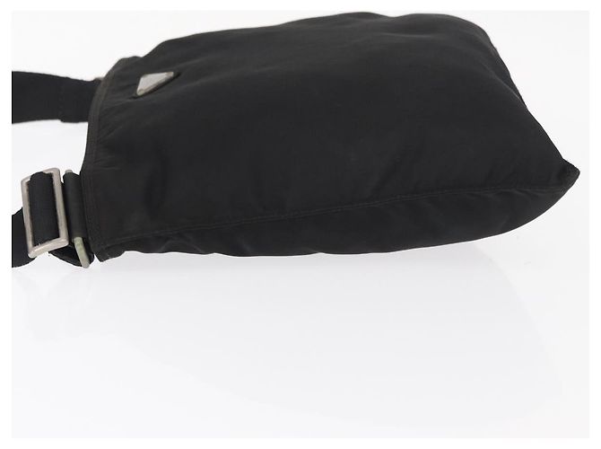 Bolsa de Ombro PRADA Nylon Preto Prata Autêntica 157878 - vista 4