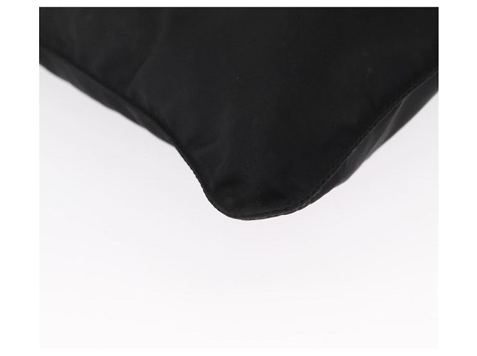 Bolsa de Ombro PRADA Nylon Preto Prata Autêntica 157878 - vista 9