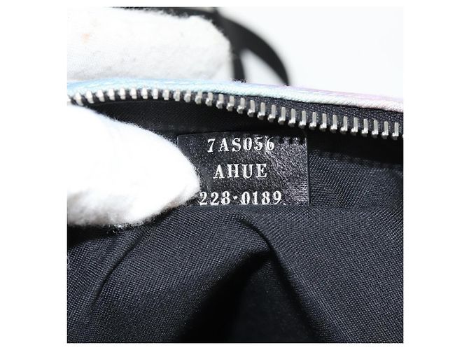 FENDI Zucca Canvas Schultertasche Blau Silber Authentisch bs32097V - Ansicht 11