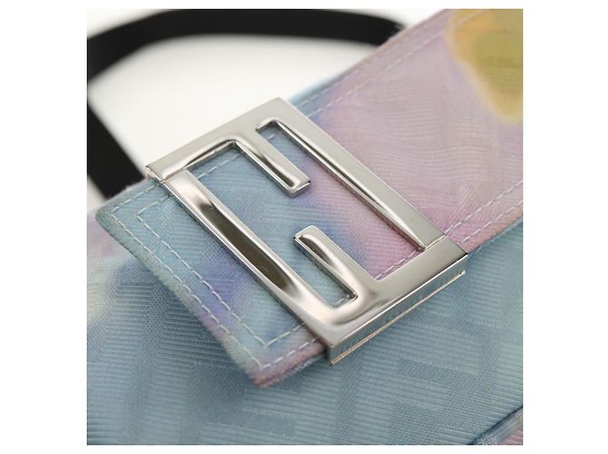 FENDI Zucca Canvas Schultertasche Blau Silber Authentisch bs32097V - Ansicht 20