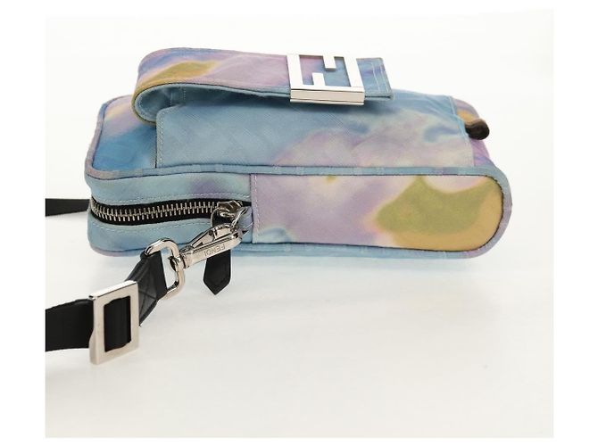 FENDI Zucca Canvas Schultertasche Blau Silber Authentisch bs32097V - Ansicht 3