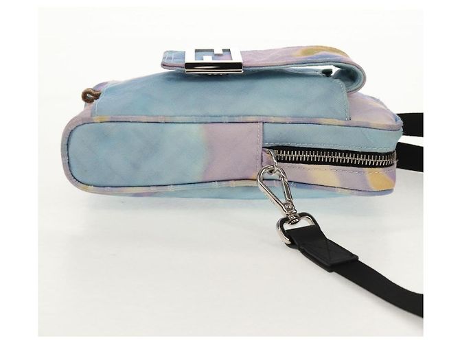 FENDI Zucca Canvas Schultertasche Blau Silber Authentisch bs32097V - Ansicht 4