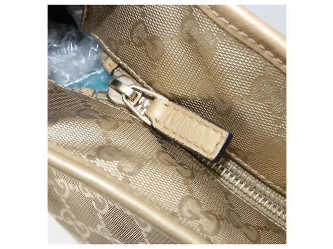 Gucci Borsa tote GG Implementation in PVC dorato 211137 Auth ep12474 - vista 10