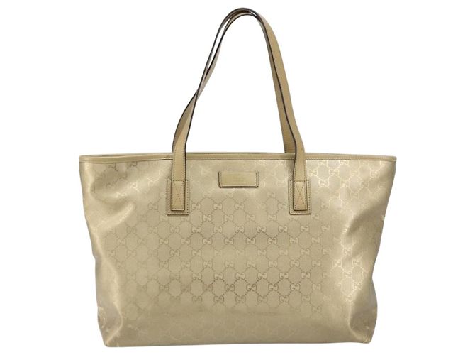 Gucci Borsa tote GG Implementation in PVC dorato 211137 Auth ep12474 - vista 13