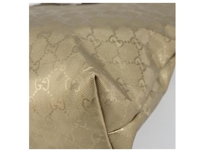 Gucci Borsa tote GG Implementation in PVC dorato 211137 Auth ep12474 - vista 14